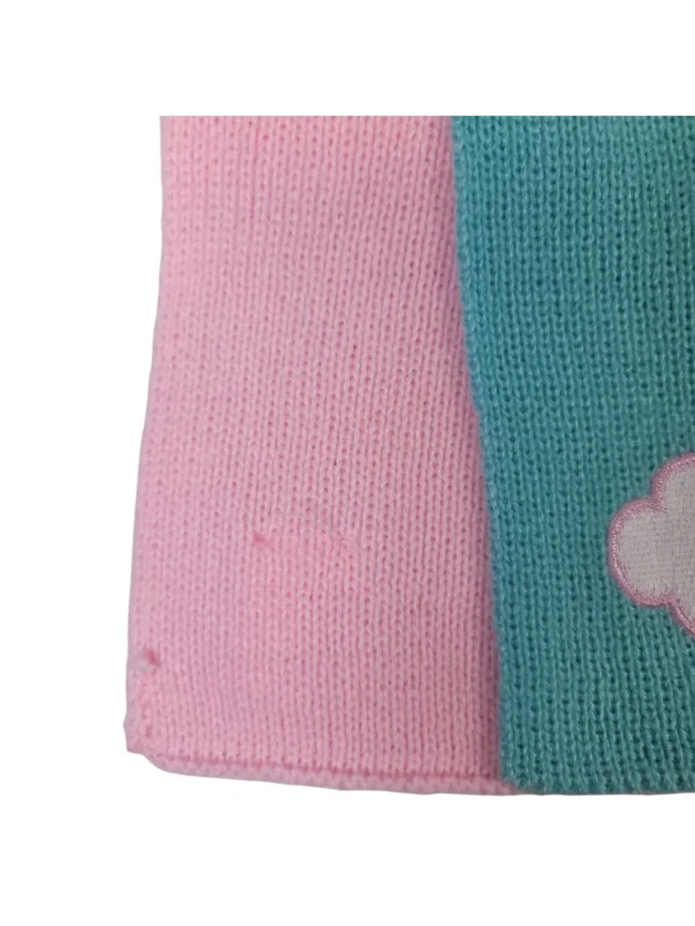 Girl Scouts Scarf And Gloves Set Pink Green Large XL Knit Embroid Logo 50